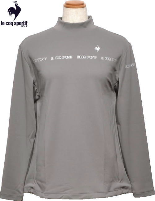 ルコックゴルフ レディース モックネック長袖シャツ LG5FLS51L グレー