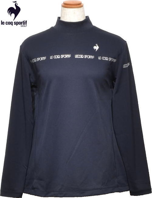 ルコックゴルフ レディース モックネック長袖シャツ LG5FLS51L ネイビー