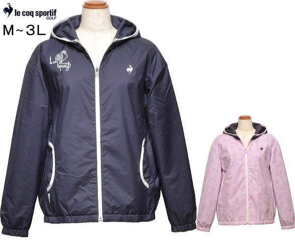 ルコックゴルフ レディース リバーシブルブルゾン LG5FWB02L ネイビー×パープル