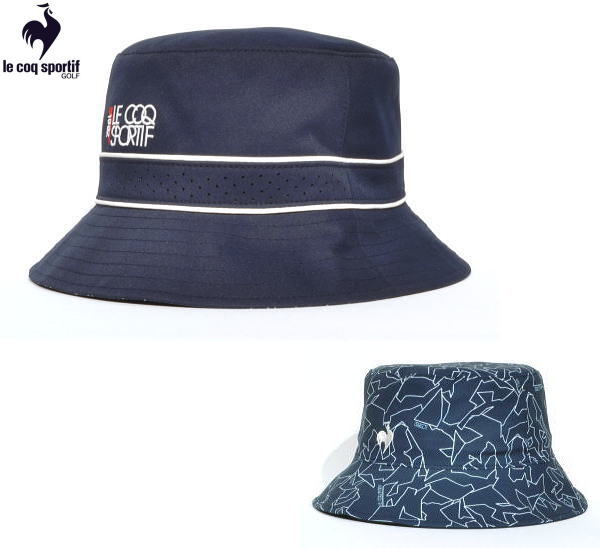 ルコックゴルフ メンズ リバーシブルハット LG5FCP70M ネイビー