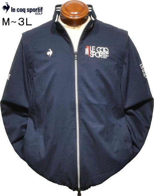 ルコックゴルフ メンズ 2WAYブルゾン LG5FWB00M ネイビー