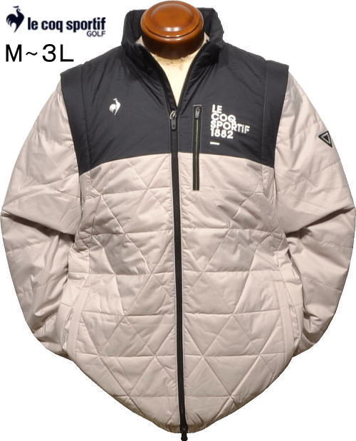 ルコックゴルフ メンズ 2WAYブルゾン LG5FWB50M ベージュ