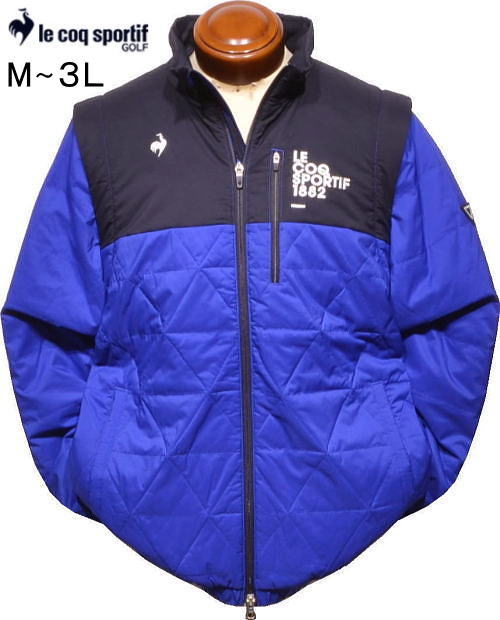 ルコックゴルフ メンズ 2WAYブルゾン LG5FWB50M ブルー
