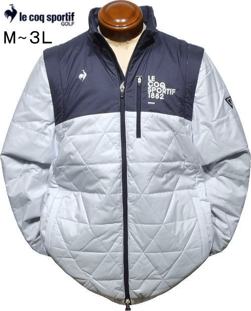 ルコックゴルフ メンズ 2WAYブルゾン LG5FWB50M グレーブルー