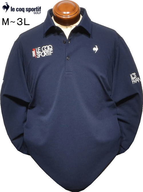 ルコックゴルフ メンズ 長袖ポロシャツ LG5FLS00M ネイビー