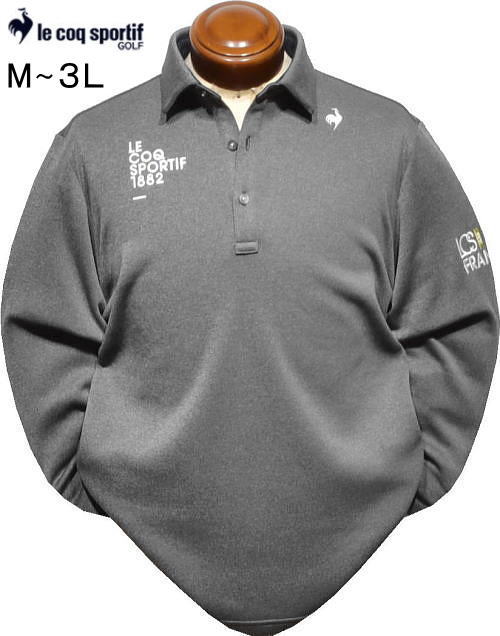 ルコックゴルフ メンズ 長袖ポロシャツ LG5FLS05M ダークグレー