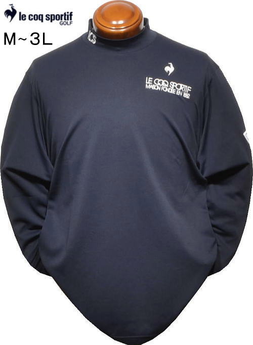 ルコックゴルフ メンズ モックネック長袖シャツ LG5FLS53M ネイビー