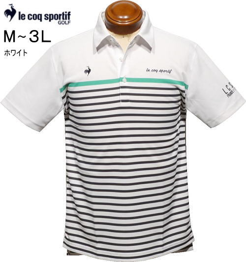 ルコックゴルフ メンズ 半袖ポロシャツ LG6SHS04M ホワイト