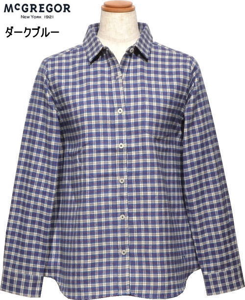 マックレガー レディース ネルシャツ 311174801 ダークブルー