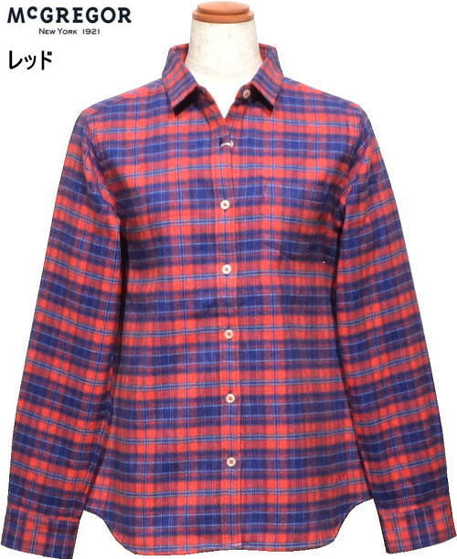 マックレガー レディース ネルシャツ 311174801 レッド