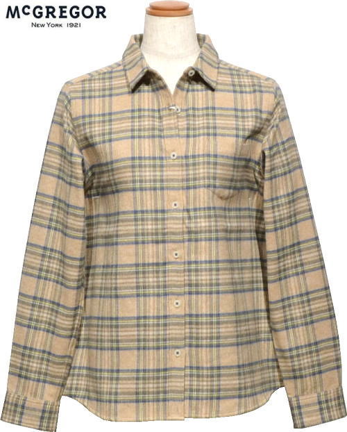 マックレガー レディース ネルシャツ 3111755801 ベージュ