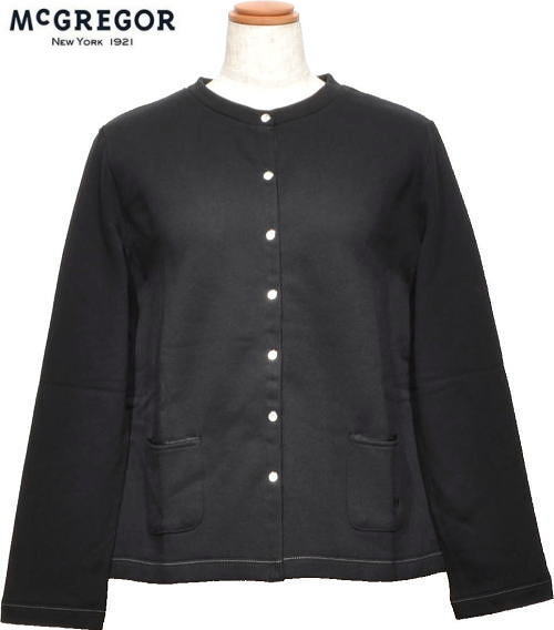 マックレガー レディース 前開きトレーナー 311814702 ブラック