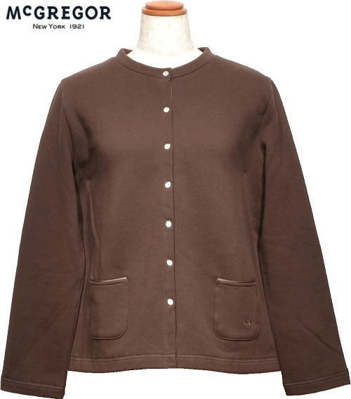 マックレガー レディース 前開きトレーナー 311814702 ブラウン