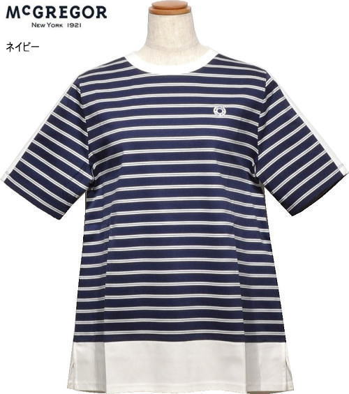 マックレガー レディース チュニック丈Tシャツ 311726371 ネイビー