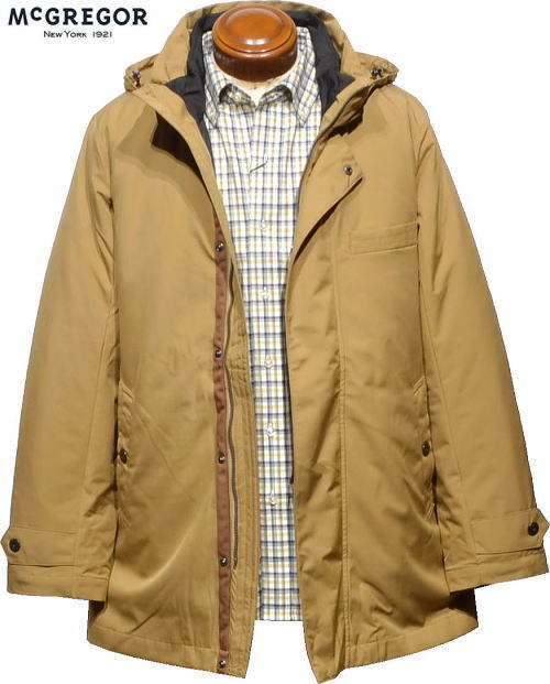 マックレガー メンズ 3WAY中綿入りハーフコート 111124601 ダークキャメル