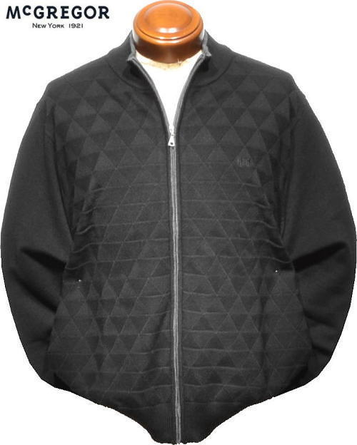 マックレガー メンズ ジップアップカーディガン 111824603 ブラック