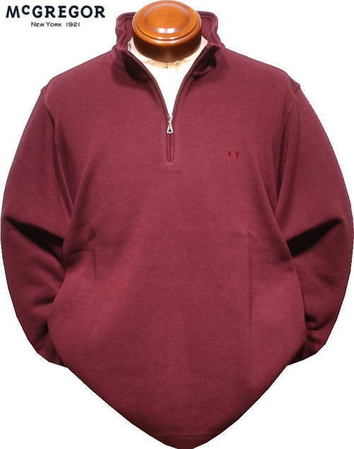 マックレガー メンズ ハーフジップトレーナー 111614003 ワイン