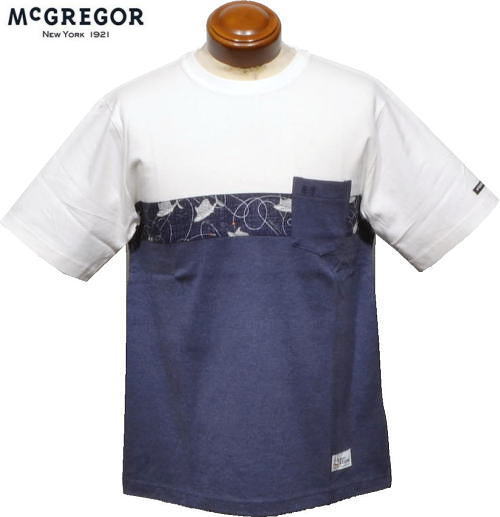 マックレガー　メンズ　Tシャツ　111723501　アイボリー紺