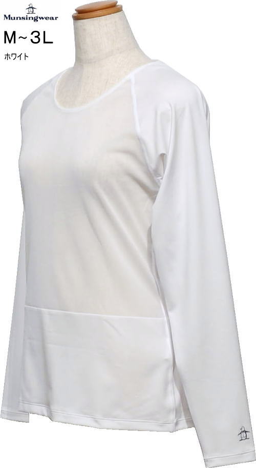 マンシング レディース 部分メッシュアンダーシャツ MG6SUD32L ホワイト