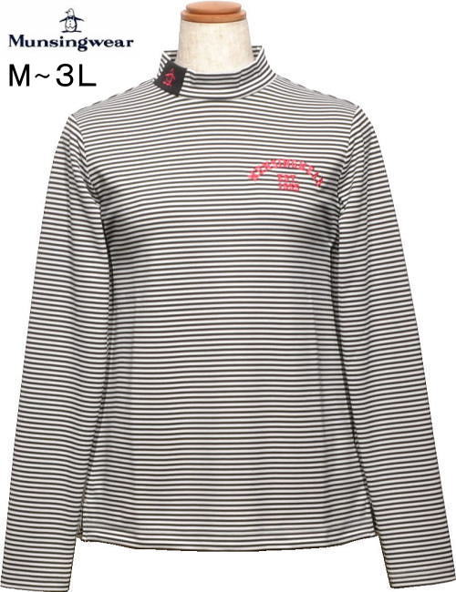 マンシング レディース モックネック長袖シャツ MG5FLS25L ブラック