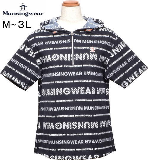 マンシング レディース フーディ半袖シャツ MG5FHS21L ネイビー