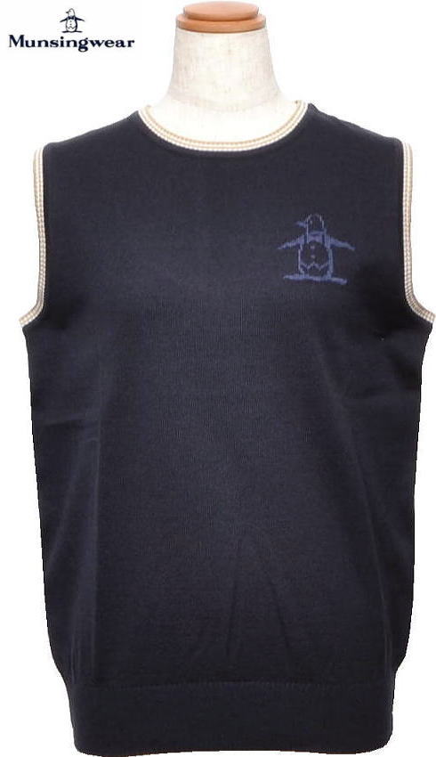 マンシング レディース ニットベスト MG5FVE01L ネイビー