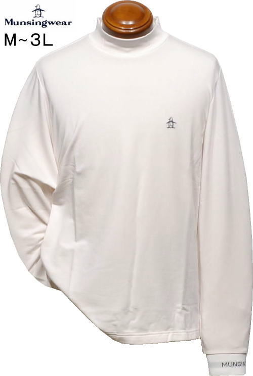 マンシング メンズ モックネック長袖シャツ MG4FLS28M オフホワイト