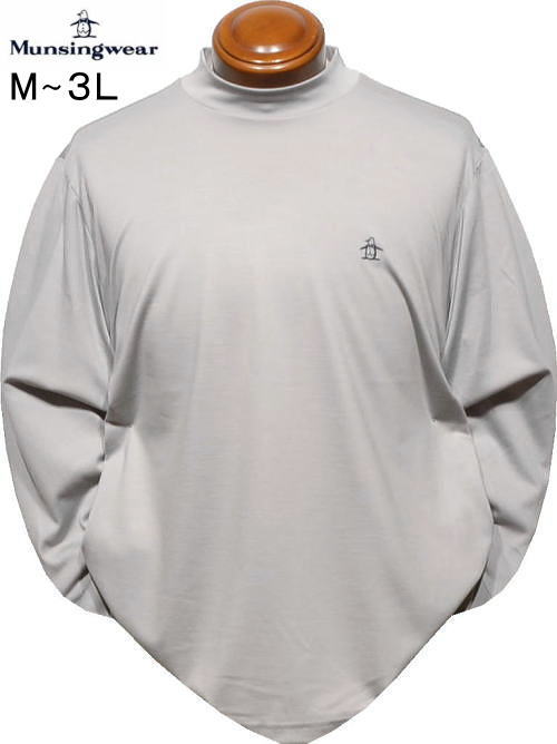 マンシング メンズ モックネック長袖シャツ MG5FLS23M グレー