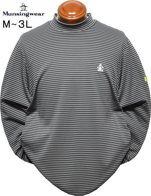 マンシング メンズ モックネック長袖シャツ MG5FLS24M ブラック