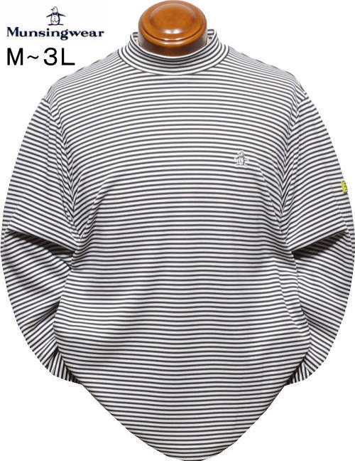 マンシング メンズ モックネック長袖シャツ MG5FLS24M ネイビー