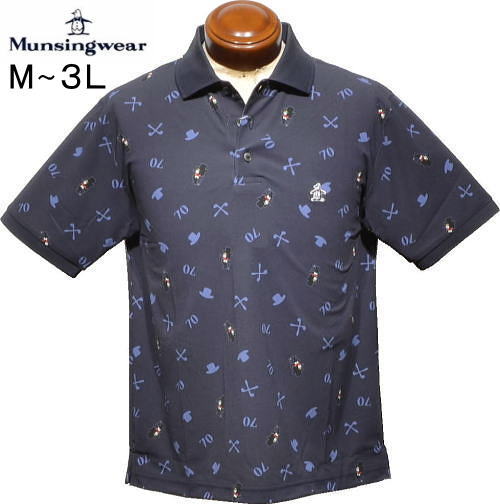 マンシング メンズ 半袖ポロシャツ MG5FHS24M ネイビー