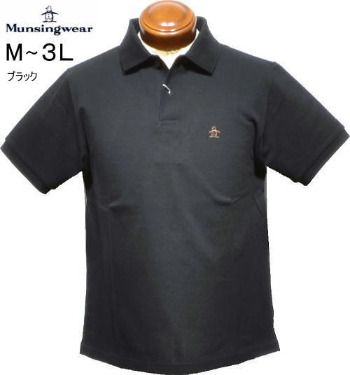 マンシング メンズ 10年半袖ポロシャツ MG6SHS00M ブラック