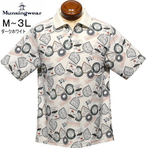 マンシング メンズ 半袖ポロシャツ MG6SHS35M ダークホワイト