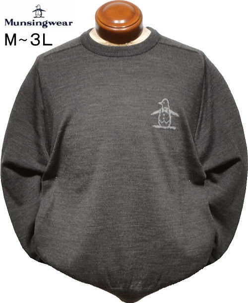 マンシング メンズ クルーネックセーター MG5FST02M ダークグレー