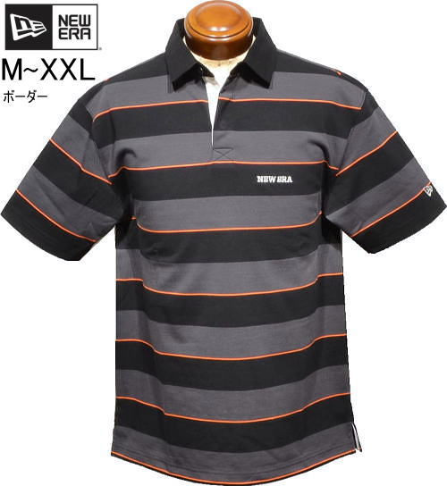 ニューエラゴルフ メンズ 半袖ラガーシャツ 14859912 ボーダー