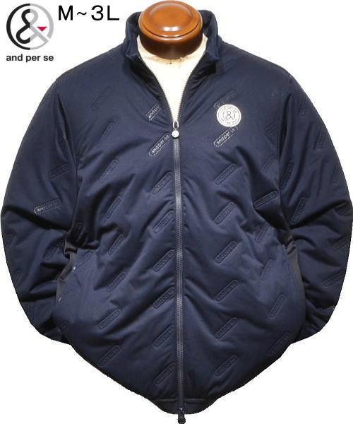 アンパスィ メンズ 中綿入りブルゾン AMF1115G3 ネイビー