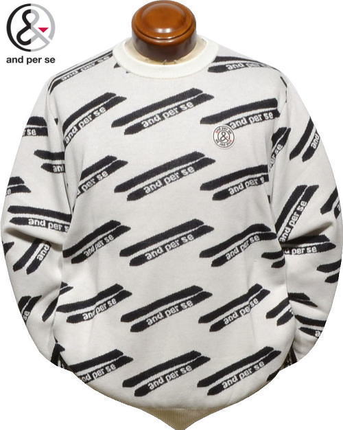 アンパスィ メンズ ウォッシャブルセーター AMF2325B7 スモークホワイト