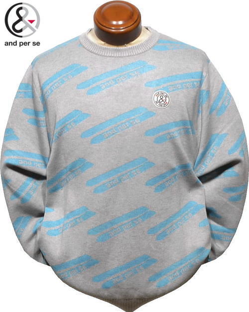 アンパスィ メンズ ウォッシャブルセーター AMF2325B7 グレー