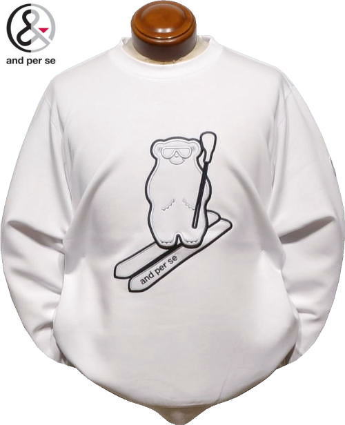 アンパスィ メンズ クルーネックトレーナー AMF6215J3 ホワイト